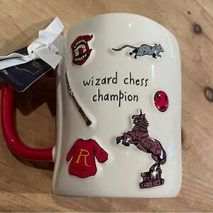 NWT Rae Dunn x Harry Potter Ron Weasley Wizard Chess Champion Mug